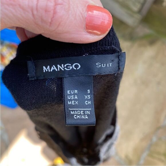 Mango black lightweight sweater with lace detailing size XS - Picture 6 of 6